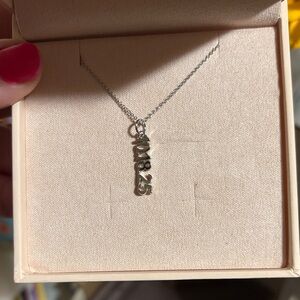 Timeless Silver Date Pendant Necklace
